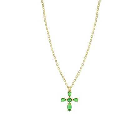 Green crystal cross G ΧΡΥΣΟ 45cm