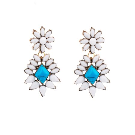 White Blue Flower G