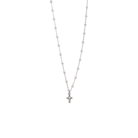 Filtisi White Cross Rosary St.Steel S