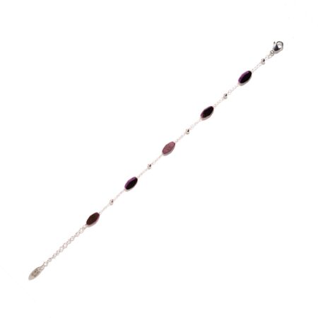 Purple Crystal Rosary St.Steel S