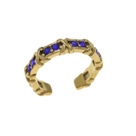 Strass Blue X St.Steel G