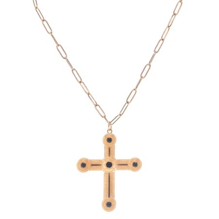 Big Cross Black Dots St.Steel G