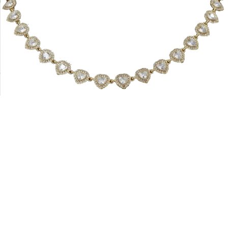 White Zirgon Hearts St.Steel G