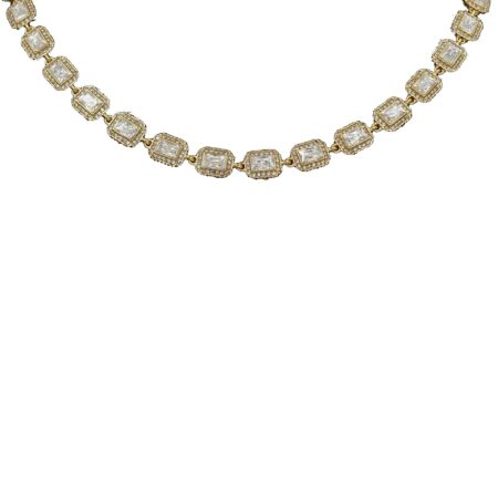 White Zirgon Rectangle St.Steel G