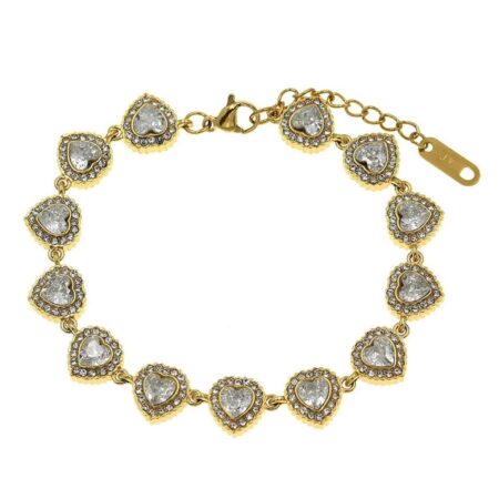 White Zirgon Hearts St.Steel G