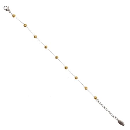 Gold Balls Rosary St.Steel G
